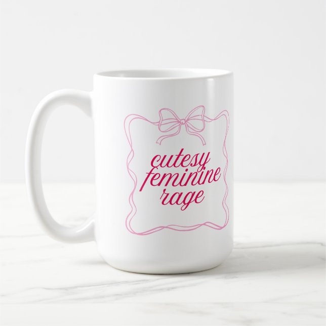 Mug Colère Féminine Mignonne Design Rose | Douce  (Gauche)