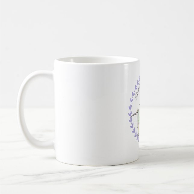 Mug Colibri à gorge noire espèce d'oiseau logo d'oisea (Gauche)