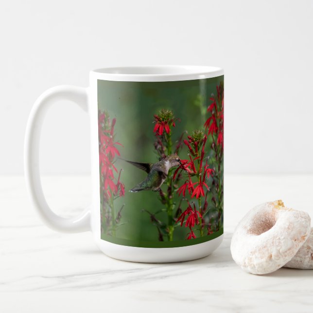 Mug Colibri À La Fleur Cardinale (Avec donut)