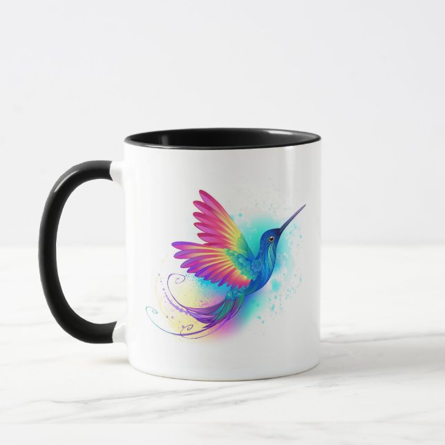 Mug Colibri arc-en-ciel exotique (Gauche)