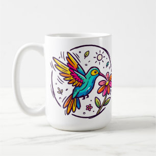 Mug Colibri de dessin animé vibrant