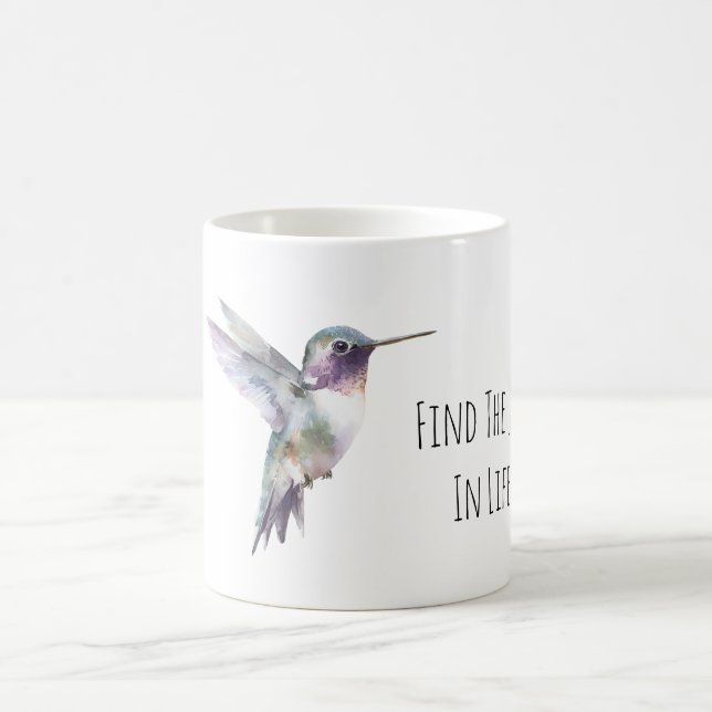 Mug Colibri de joie violet vert (Centre)