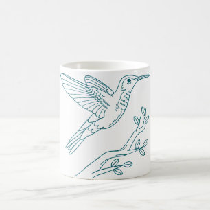 Mug Colibri dessiné à la main - Boug de café