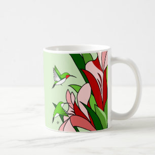 Mug Colibri et fleurs