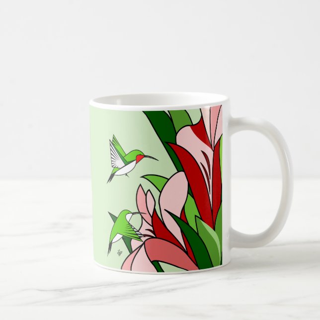 Mug Colibri et fleurs (Droite)