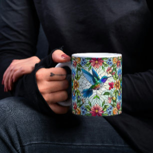 Mug Colibri gracieux avec effet de verre tendu