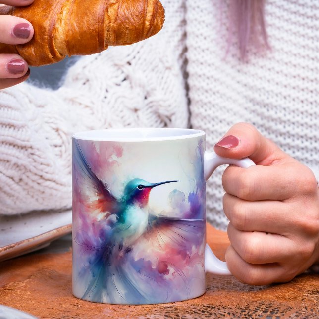 Mug Colibri gracieux en aquarelle (Créateur téléchargé)