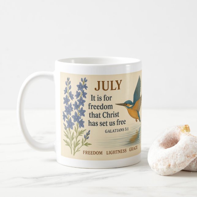 Mug Colibri Inspiration Liberté de Juillet  (Avec donut)