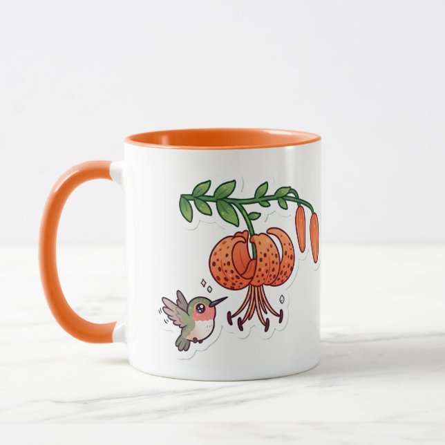 Mug Colibri & Lys tigre  (Gauche)