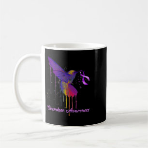 Mug Colibri mignon tenant un ruban violet Overdose