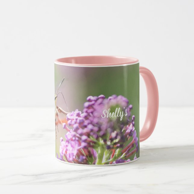Mug Colibri-mouche sur un Buisson de Papillon  (Devant droit)