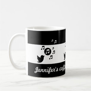 Mug Colibri noir et blanc personnalisé