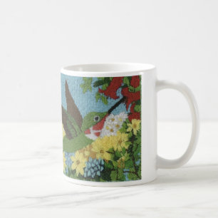 Mug Colibri reproduit d'une broderie de main