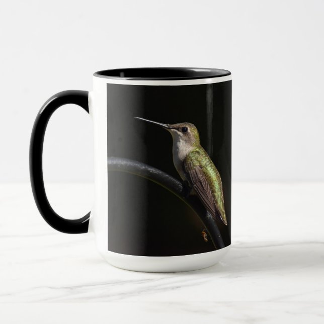 Mug Colibri sur noir (Gauche)
