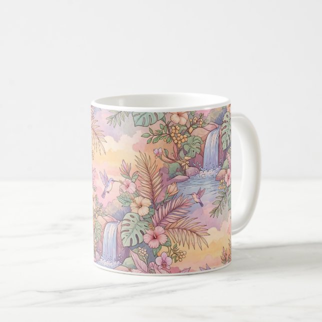 Mug Colibris Hibiscus Cascade Joie  (Devant droit)