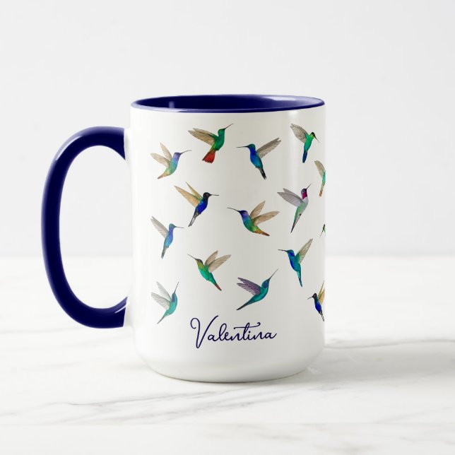 Mug Colibris personnalisés (Gauche)