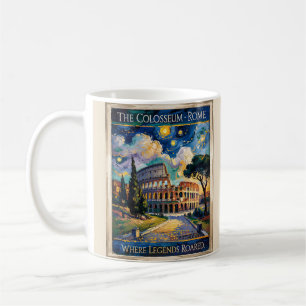 Mug Colisée de Rome Italie Monument Historique Art Rét