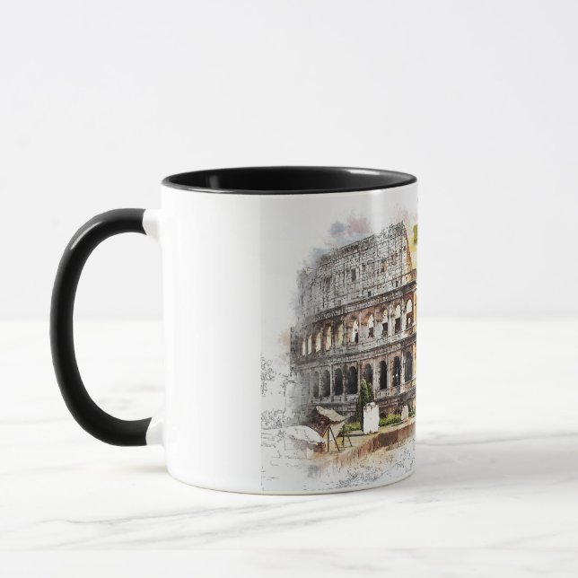 Mug Colisée Rome Arena Stade Art Draw Arnold (Gauche)