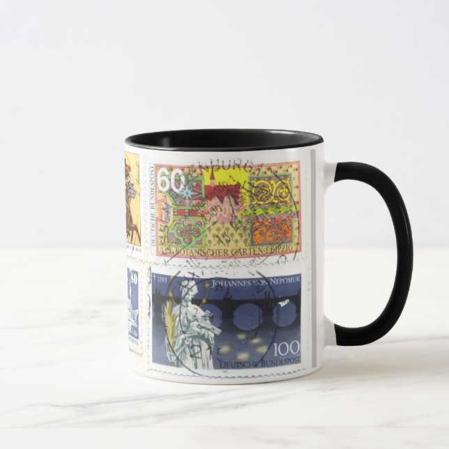 Mug Collage 1 d'Allemand-Timbres (Droite)