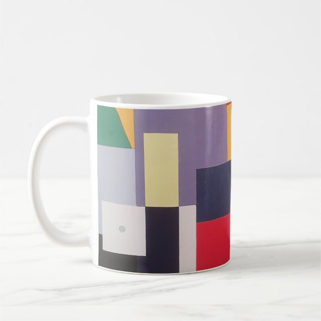 Mug Collage abstrait géométrique multicolore (Gauche)