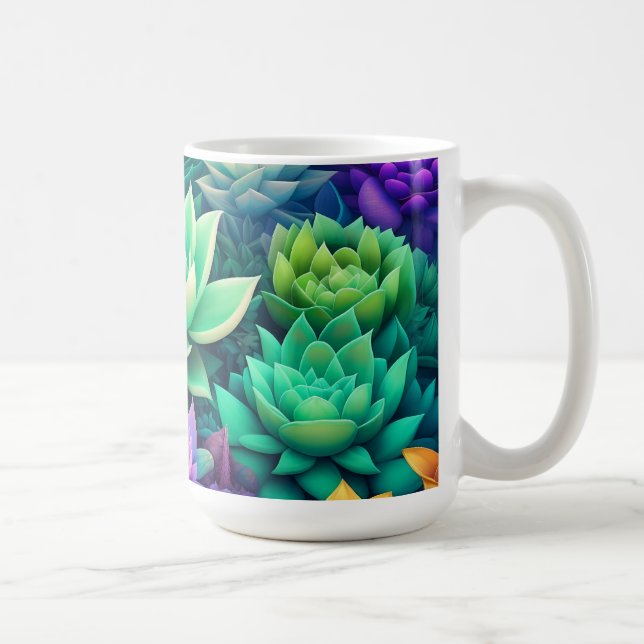 Mug Collage Aloe Vera et Succulents (Droite)