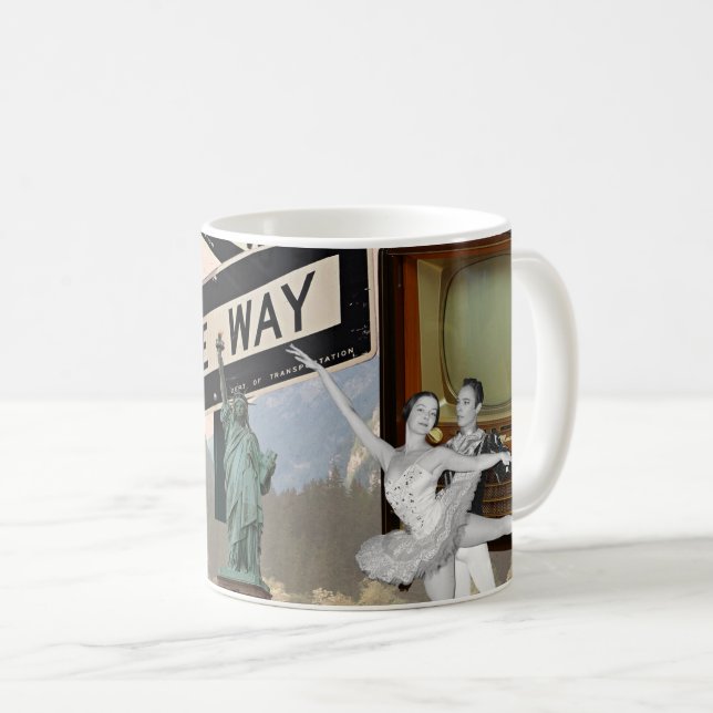 Mug Collage Américain de Style Rétro (Devant droit)