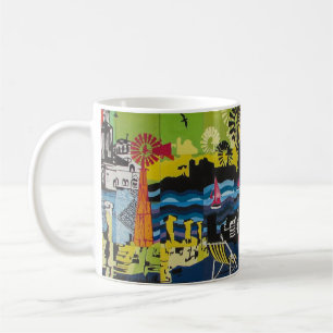 Mug Collage d'art de rue très Cool et coloré