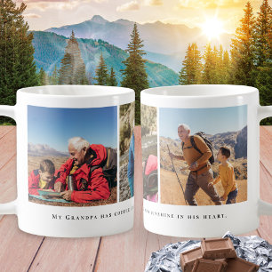 Mug Collage de 3 photos de grand-père avec citation pe