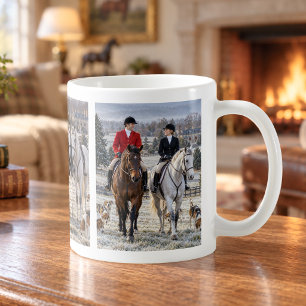 Mug Collage de 3 photos pour amateur de chevaux équest