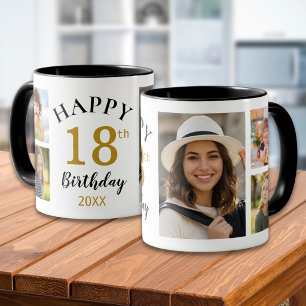 Mug Collage de 5 photos personnalisé pour les 18 ans