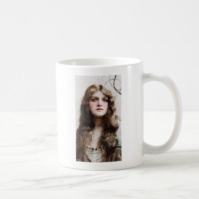 Mug Collage de femme de beauté vintage (Droite)