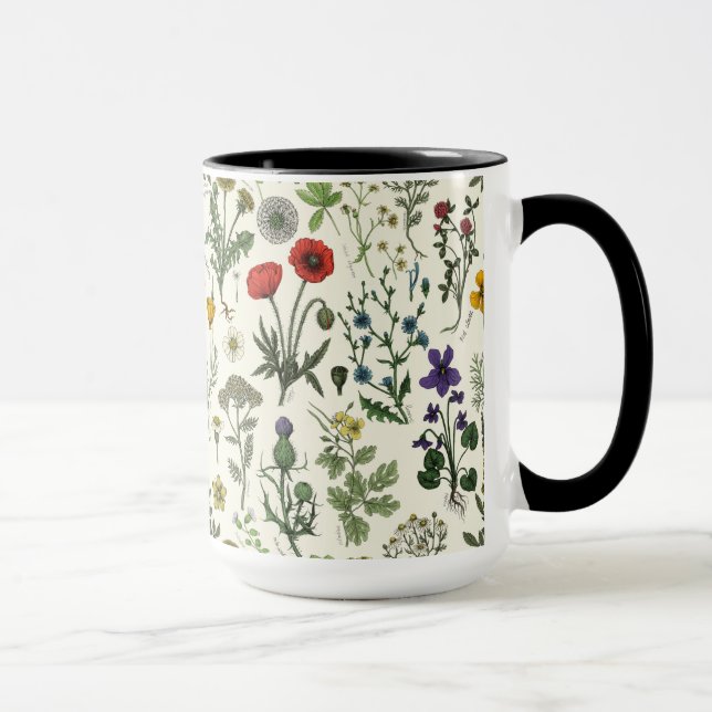Mug Collage de fleurs sauvages (Droite)