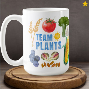 Mug Collage de fruits et légumes à l'aquarelle végétar
