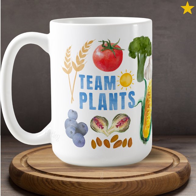 Mug Collage de fruits et légumes à l'aquarelle végétar (Créateur téléchargé)