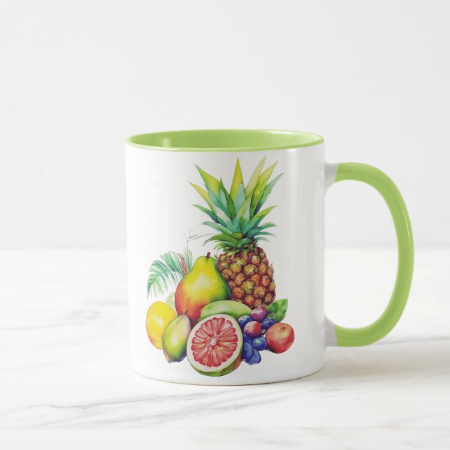 Mug Collage de Fruits Tropicaux (Droite)