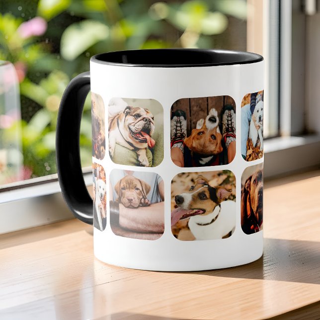 Mug Collage de grille d'application de 12 photos minim (Créateur téléchargé)