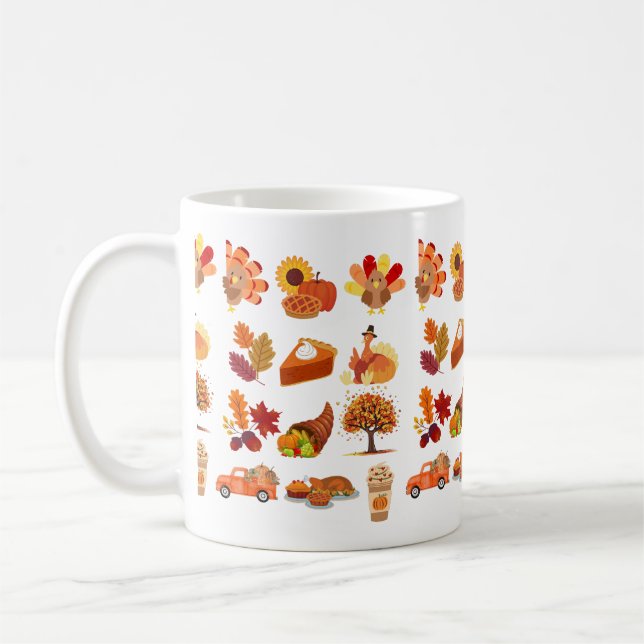 Mug Collage de la fête de Thanksgiving (Gauche)