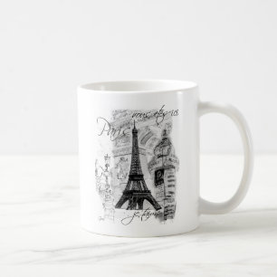 Mug Collage de la Tour Eiffel à Paris