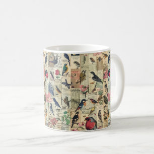 Mug Collage de papier rustique Vintage (5)