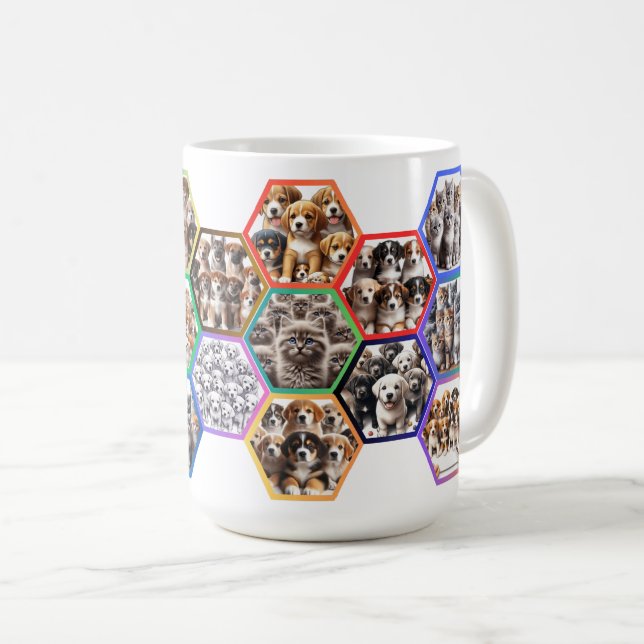 Mug Collage de pattes et de Whiskers : Une Symphonie d (Devant droit)