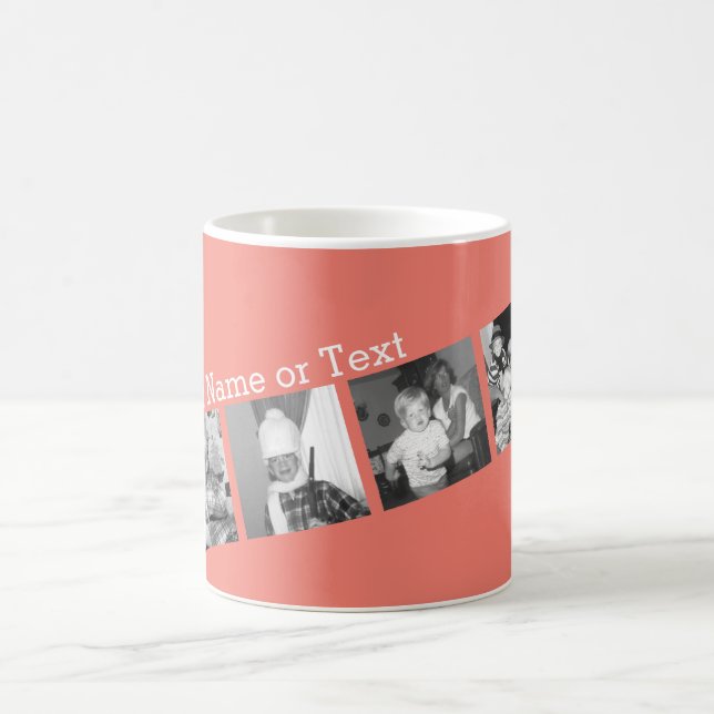 Mug Collage de photo d'Instagram avec 4 images - (Centre)