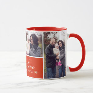 Mug Collage de photo du monogramme 4