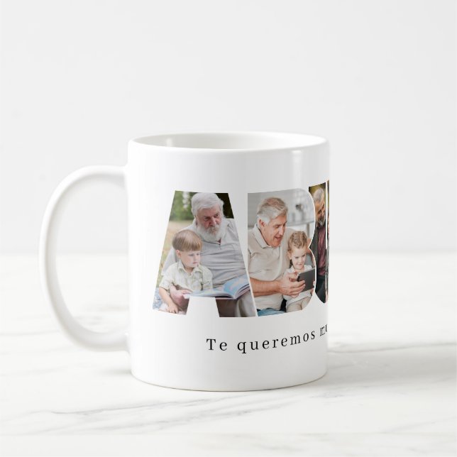 Mug Collage de photos de Abuelo espagnol pour la fête  (Gauche)