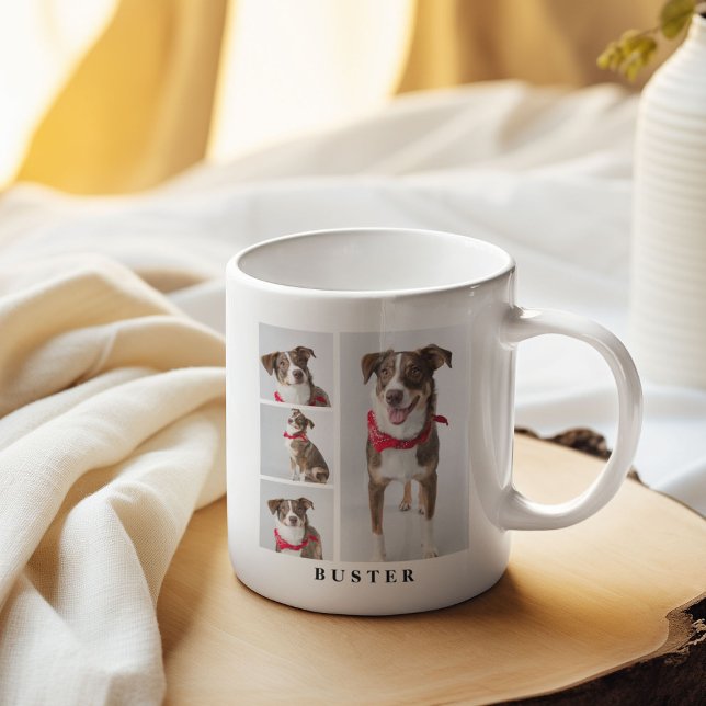 Mug Collage de photos de compagnie moderne et citation (Créateur téléchargé)