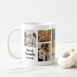 Mug Collage de photos de famille - 6 photos et texte p
