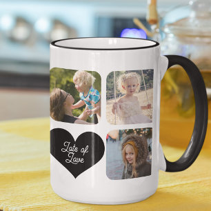 Mug Collage de photos de famille 7 photos texte nom pe