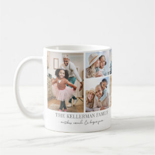 Mug Collage de photos de famille personnalisé classiqu