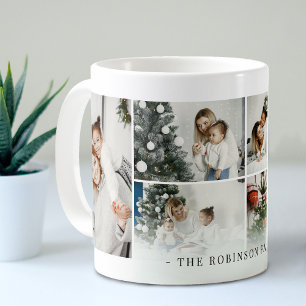Mug Collage de photos de famille personnalisé classiqu