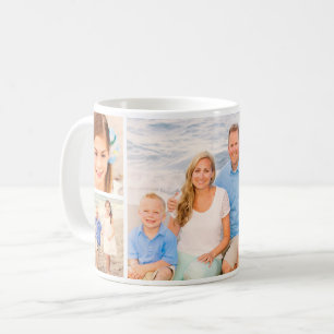 Mug Collage de photos de famille tout autour