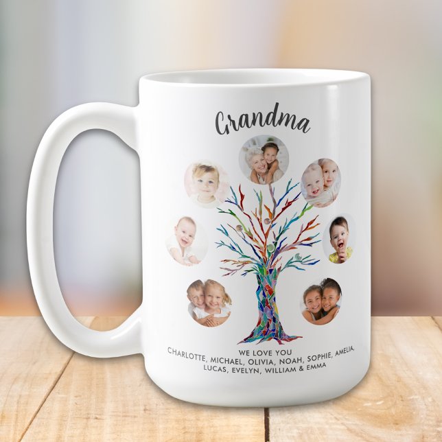 Mug Collage de photos de grand-mère (Créateur téléchargé)